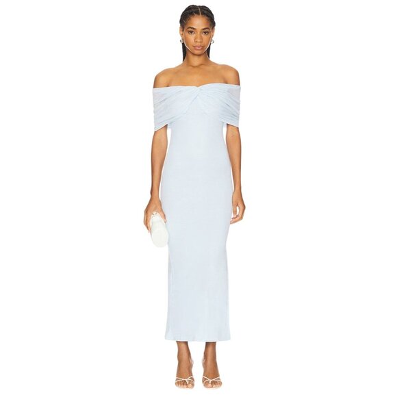 SNDYS Madrid Maxi Dress in Blue Medium New Womens Long Gown - Picture 4 of 10